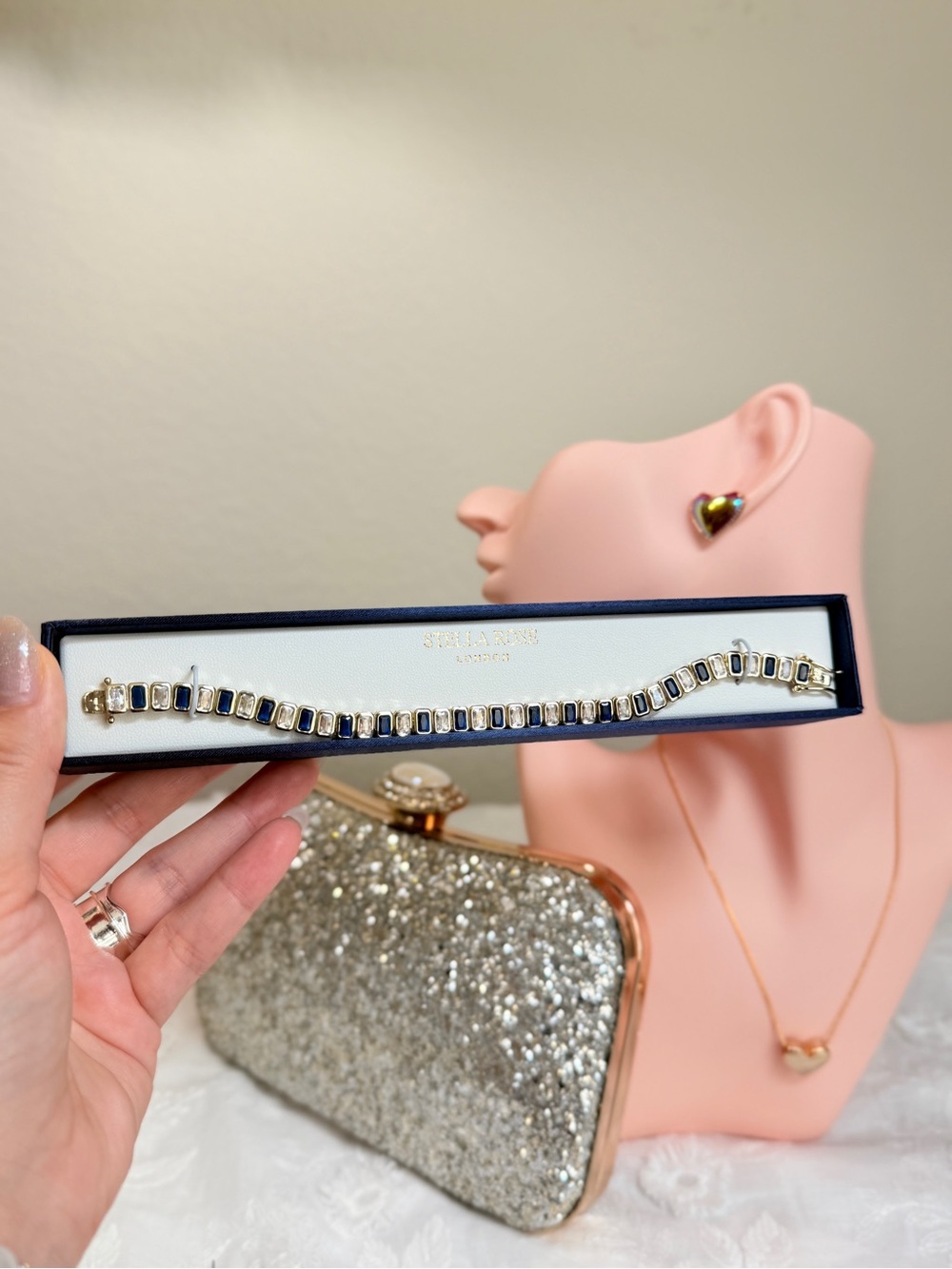 Stella & Ross | London - Navy and Gold Stone Tennis Bracelet With Zirconia